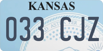 KS license plate 033CJZ