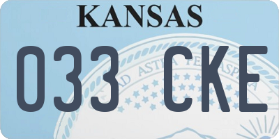 KS license plate 033CKE