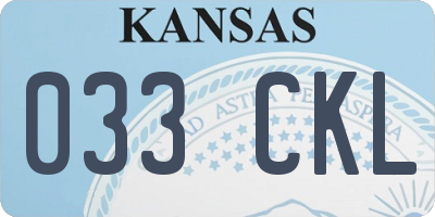 KS license plate 033CKL