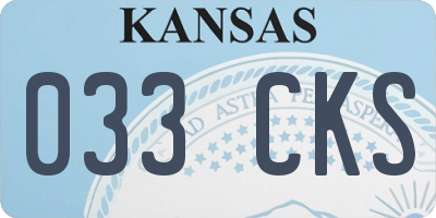 KS license plate 033CKS