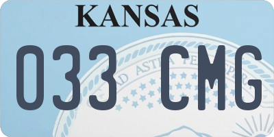 KS license plate 033CMG