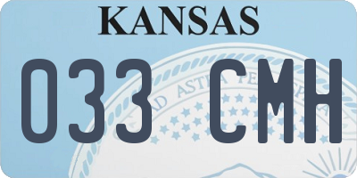 KS license plate 033CMH