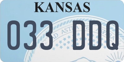 KS license plate 033DDQ