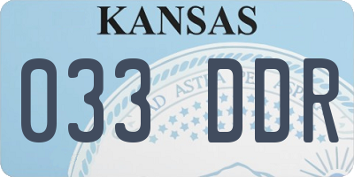 KS license plate 033DDR