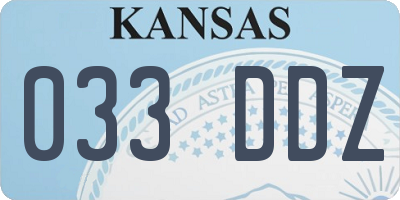 KS license plate 033DDZ