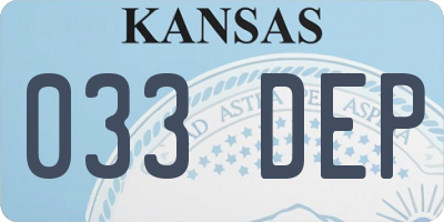 KS license plate 033DEP