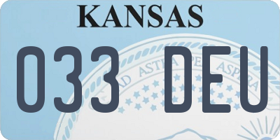 KS license plate 033DEU