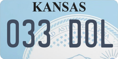 KS license plate 033DOL