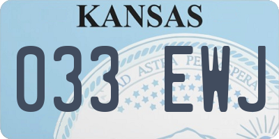 KS license plate 033EWJ