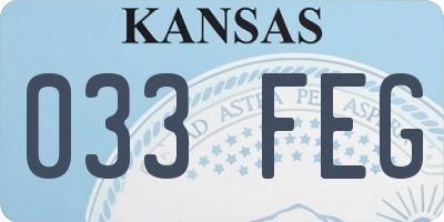 KS license plate 033FEG
