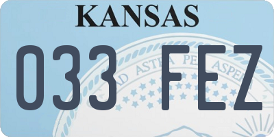 KS license plate 033FEZ
