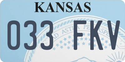 KS license plate 033FKV