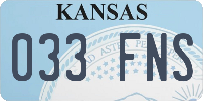 KS license plate 033FNS