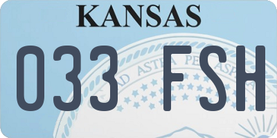 KS license plate 033FSH