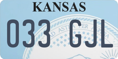KS license plate 033GJL