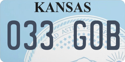 KS license plate 033GOB