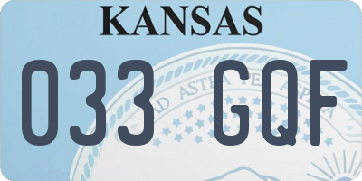 KS license plate 033GQF