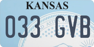 KS license plate 033GVB