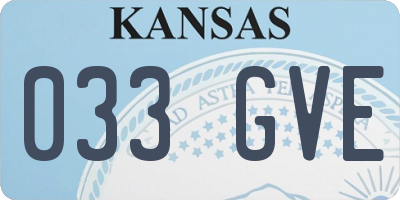 KS license plate 033GVE