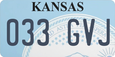 KS license plate 033GVJ