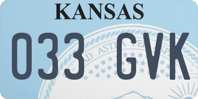 KS license plate 033GVK