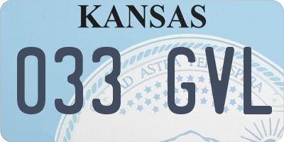 KS license plate 033GVL
