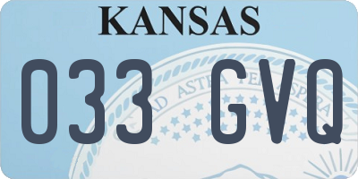 KS license plate 033GVQ