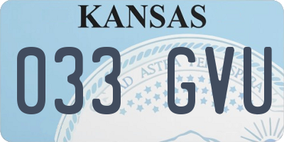 KS license plate 033GVU