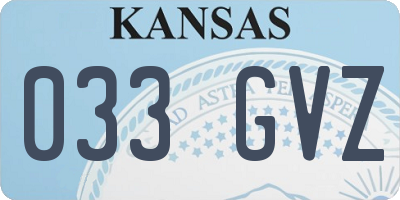 KS license plate 033GVZ