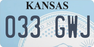 KS license plate 033GWJ