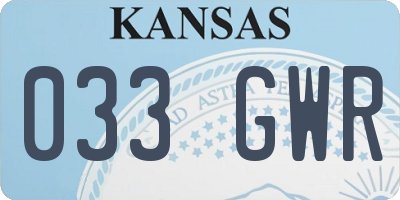 KS license plate 033GWR