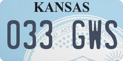 KS license plate 033GWS
