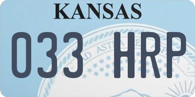 KS license plate 033HRP