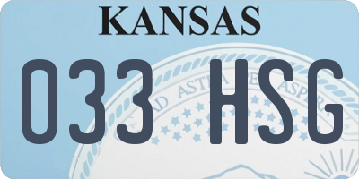 KS license plate 033HSG