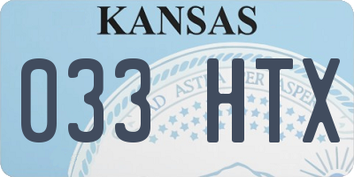 KS license plate 033HTX