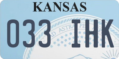 KS license plate 033IHK