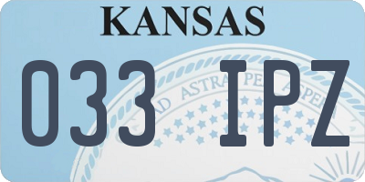 KS license plate 033IPZ
