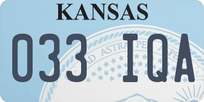 KS license plate 033IQA