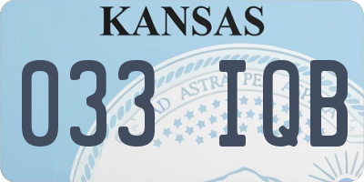 KS license plate 033IQB