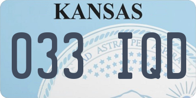 KS license plate 033IQD