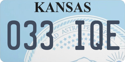 KS license plate 033IQE