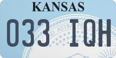 KS license plate 033IQH