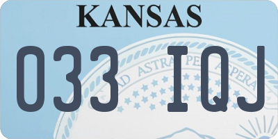 KS license plate 033IQJ