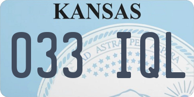 KS license plate 033IQL