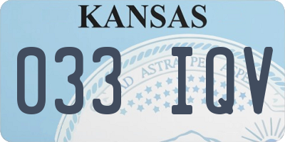 KS license plate 033IQV