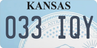 KS license plate 033IQY