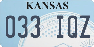 KS license plate 033IQZ
