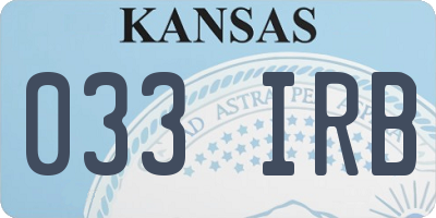 KS license plate 033IRB