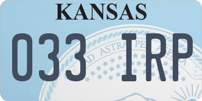 KS license plate 033IRP
