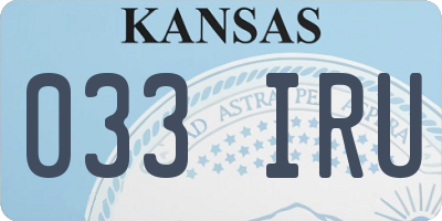 KS license plate 033IRU